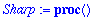 Sharp := proc () local t, p3, v, s, j, i; description 