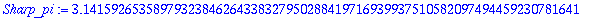 Sharp_pi := 3.14159265358979323846264338327950288419716939937510582097494459230781641