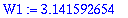 W1 := 3.141592654