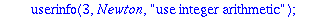 Newton := proc () local d, one, p4, osq3, sq3, ti1, ti2, ti3, c, i, ct, pi; description 