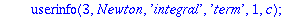 Newton := proc () local d, one, p4, osq3, sq3, ti1, ti2, ti3, c, i, ct, pi; description 